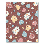 Modern Earthy Terrazzo Shape Mosaic Rug