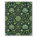 Emerald Green Floral Vine Abloom Rug