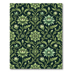 Emerald Green Floral Vine Abloom Rug