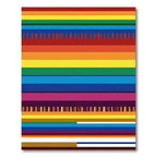 Rainbow Stripe Composition Art Rug
