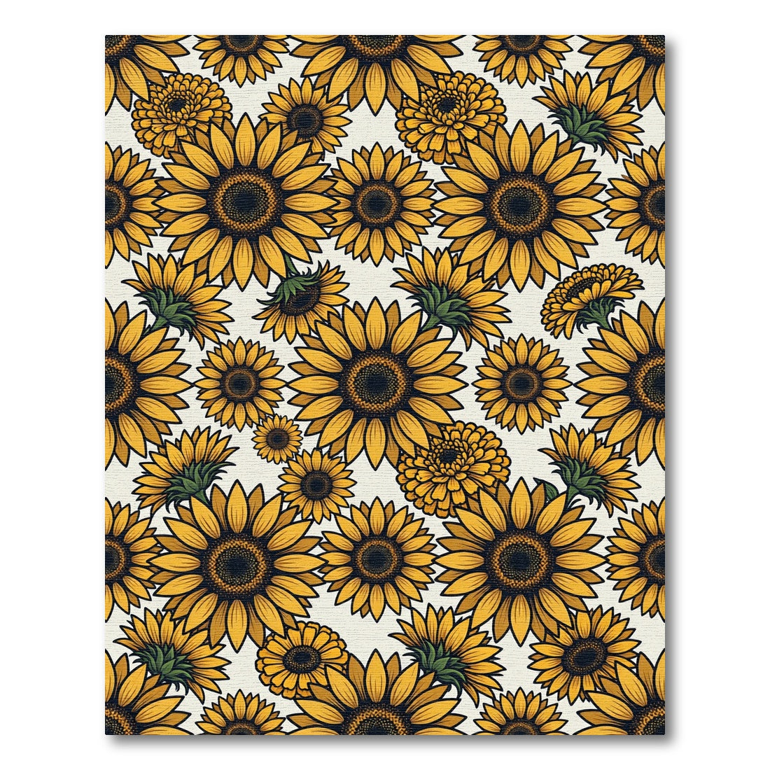 Golden Yellow Sunflower Bounty Rug