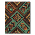 Earthy Southwestern Geometric Diamond Chevron Rug