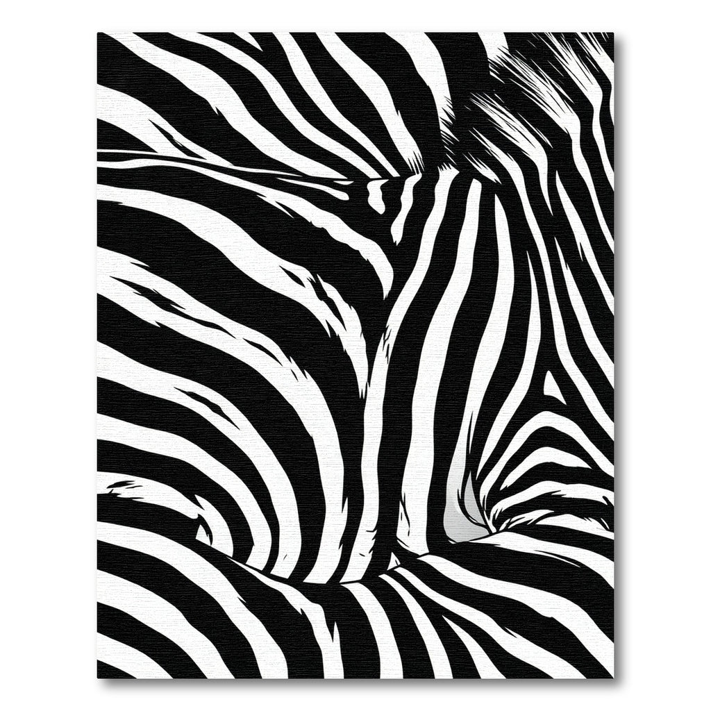 Bold Black and White Zebra Vortex Rug