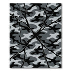 Grey Camouflage Cracked Branch Overlay Rug