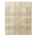 Minimalist Cream Grid Geometric Rug
