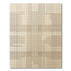 Minimalist Cream Grid Geometric Rug