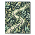 Lush Sage Green Winding Forest Path Rug