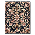Elaborate Beige Floral Acanthus Swirls Rug