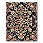 Elaborate Beige Floral Acanthus Swirls Rug