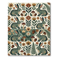 Forest Hare Mushroom Meadow Earthy Folk Rug