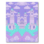 Pastel Purple Castle Wonderland Rug