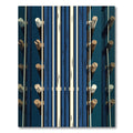 Modern Navy and Cream Vertical Stripe Rug