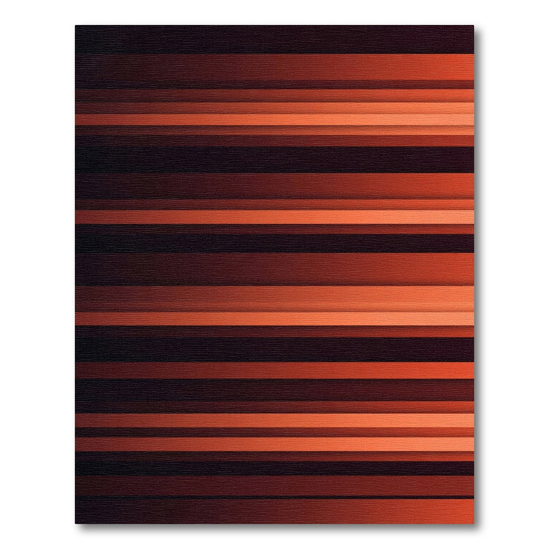 Warm Terracotta Gradient Stripes Rug
