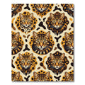 Safari Cat Face Animal Print Rug