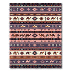Tribal Camel Desert Landscape Rug