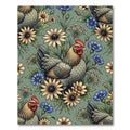 Charming Hen and Meadow Flower Sage Rug