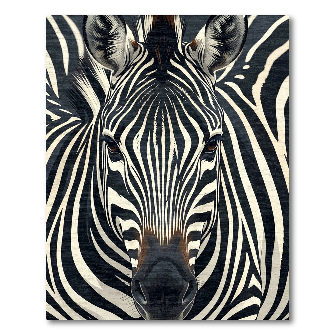 Mono Black White Stripes Animal Rug