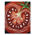 Abstract Red Tomato Cross Section Rug