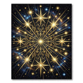 Celestial Gold Starry Art Nouveau Rug