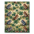 Whimsical Meadow Mice with Clover Rug