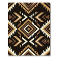 Earthy Geometric Diamond Aztec Area Rug