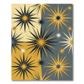 Mid-Century Golden Starburst Celestial Rug