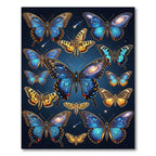 Ethereal Cosmic Butterfly Galaxy Night Sky Rug