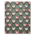 Sage Green Lattice Heart Trellis Rug