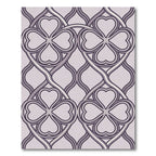 Lavender Quatrefoil Interlocking Heart Ornament Rug