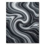 Monochromatic Swirl Marble Thunder Rug