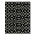 Dark Gray Diamond Lattice Pattern Rug