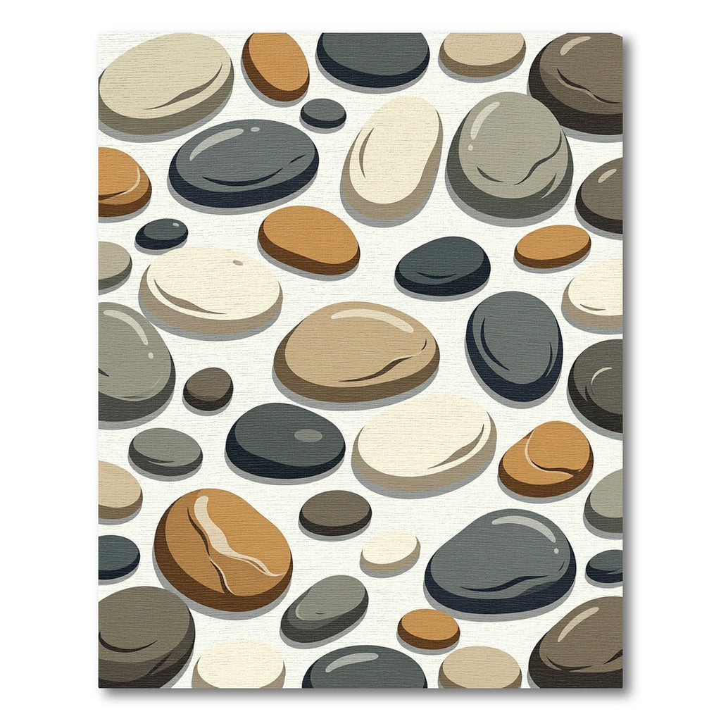 Smooth Pebble Collection Earth Tones Rug
