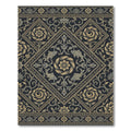 Vintage Golden Fish Floral Medallion Rug