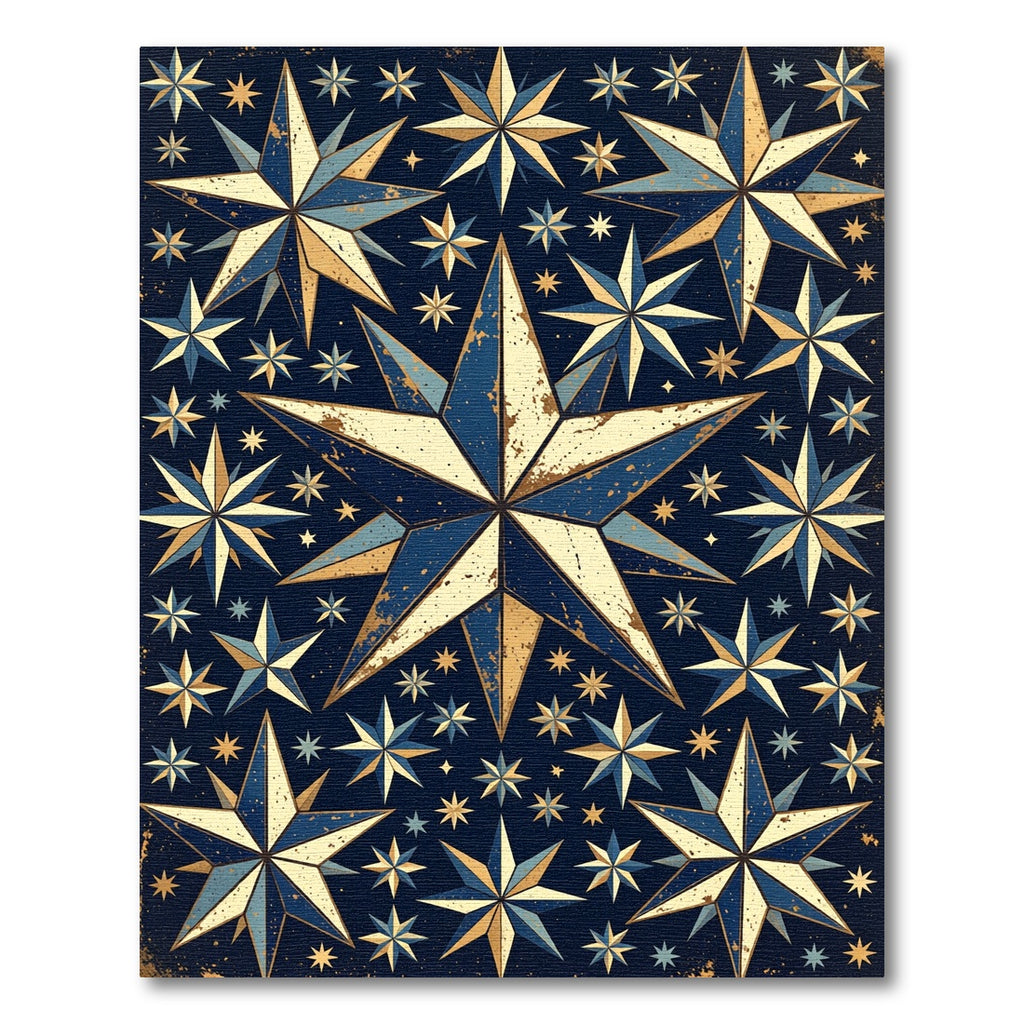Celestial Navy Gold Starry Night Rug