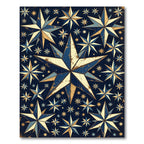 Celestial Navy Gold Starry Night Rug