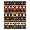 Warm Earthy Navajo Diamond Stripes Rug