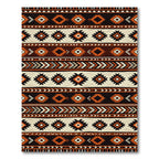 Warm Earthy Navajo Diamond Stripes Rug