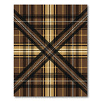 Classic Brown Plaid Tartan Check Rug
