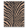 Bold Black and Peach Zebra Stripes Rug