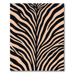 Bold Black and Peach Zebra Stripes Rug