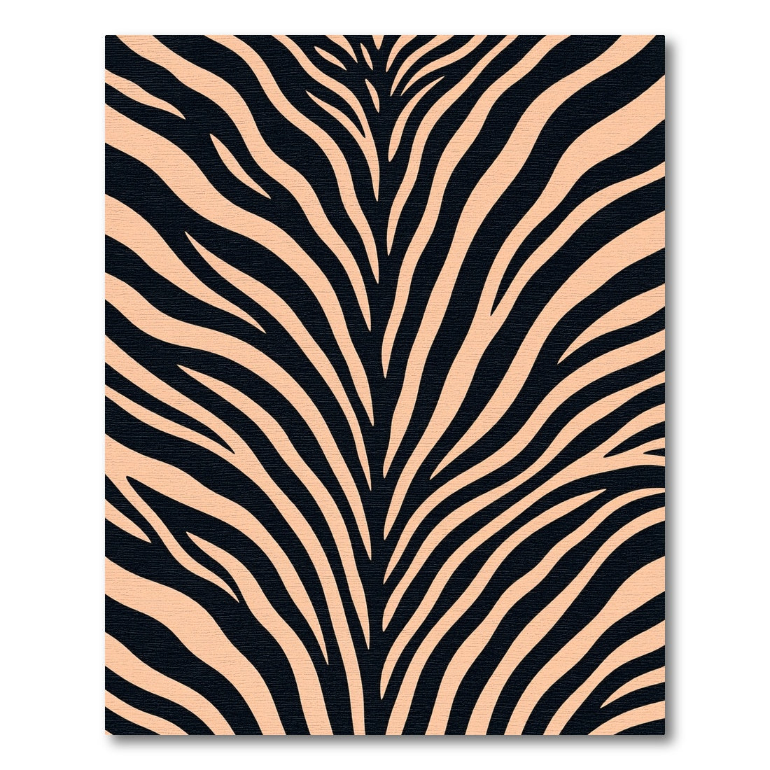 Bold Black and Peach Zebra Stripes Rug