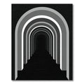 Monochromatic Infinity Tunnel Archway Abstract Rug