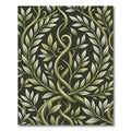 Botanical Olive Leaf Intertwined Vine Rug