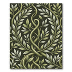 Botanical Olive Leaf Intertwined Vine Rug