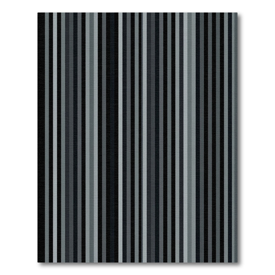 Modern Monochrome Linear Stripe Rug