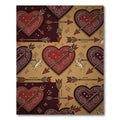 Red Cupid Heart Bandana Arrows Rug
