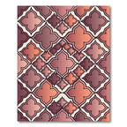 Rose Gold Quatrefoil Geometric Tile Rug