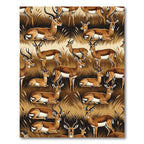 Golden Antelope Savannah Grassland Scene Rug