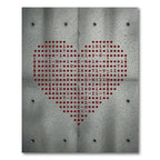 Red Dotted Heart Graphic Rug