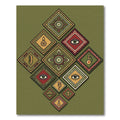 Geometric Medallions and Eyes Layout Rug